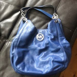 Cobalt Blue Michael Kors bucket purse.
